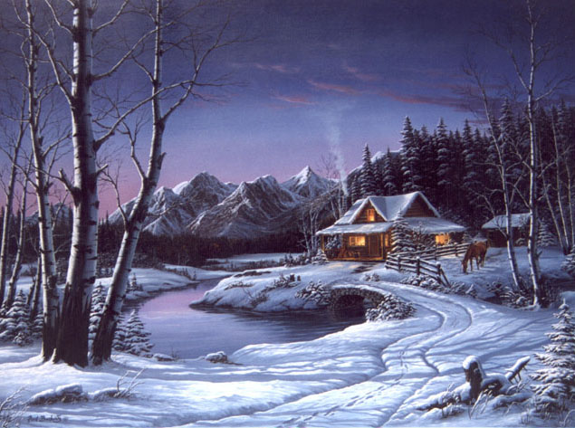 (image for) Handmade oil painting Copy paintings of famous artists Fred Buchwitz's Winter Shadows